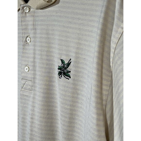 Arnold Palmer Laurel Valley Golf Country Club Men’s Yellow Striped Polo LG - Picture 8 of 8